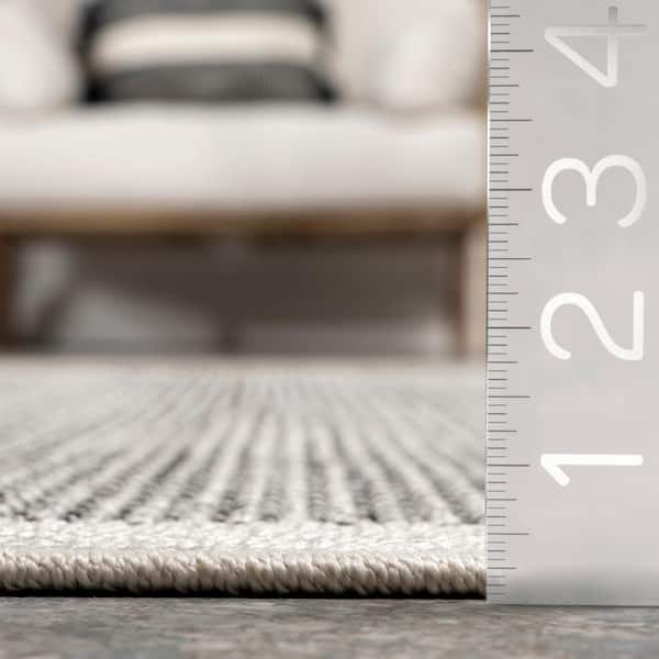 nuLOOM OWDN05A-71001010 7 ft. 10 in. x 10 ft. 10 in. Outdoor Gris Grey Machine Made Area Rug, Size: 0.25, Gray