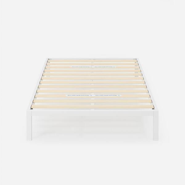 Zinus White Queen Metal Platform Bed Frame Without Headboard SPI AEVT 15Q