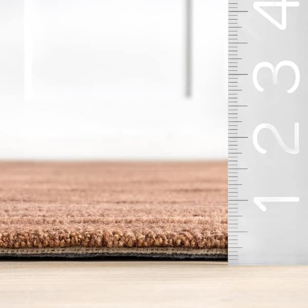 Starke Checked Wool Orange 8 ft. x 10 ft. Indoor/Outdoor Patio Area Rug
