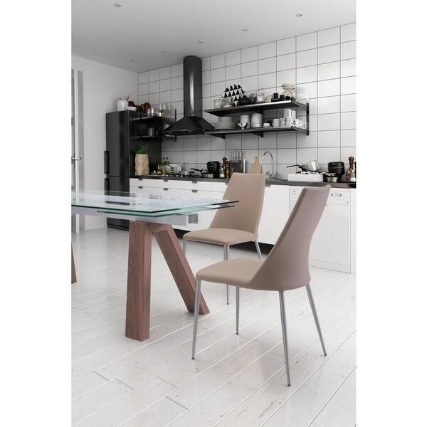 ZUO Whisp Beige Leatherette Dining Chair (Set of 2)
