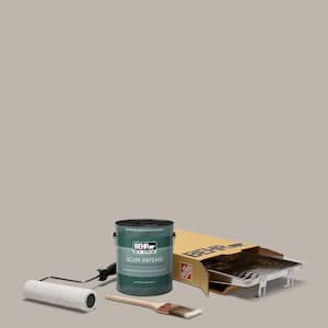1 gal. #PPU18-12 Graceful Gray Extra Durable Semi-Gloss Enamel Int. Paint & 5-Piece Wooster Set All-in-One Project Kit