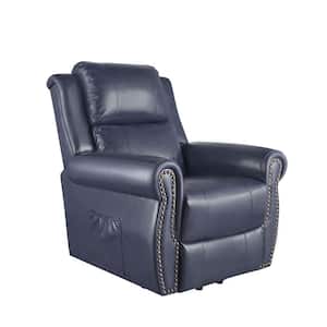 Hamilton Blue Faux Leather Standard (No Motion) Recliner with Power Lift