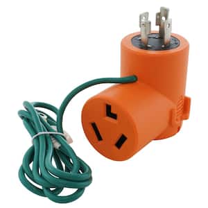 Generator to Dryer Adapter 4-Prong L14-30 30 Amp Generator Plug to 3-Prong Dryer Female Connector Adapter