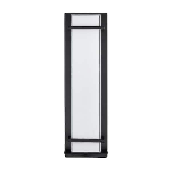 6 in. LED Light Powder Coated Black Outdoor White
