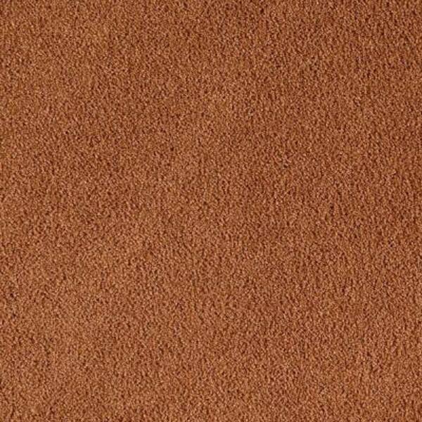 SoftSpring Carpet Sample - Cashmere II - Color Copper Kettle Texture 8 in. x 8 in.