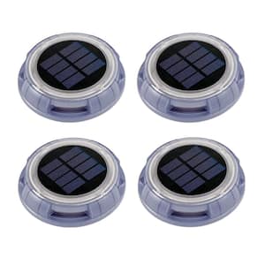 Solar Black LED Disc Path Light (4-Pack)