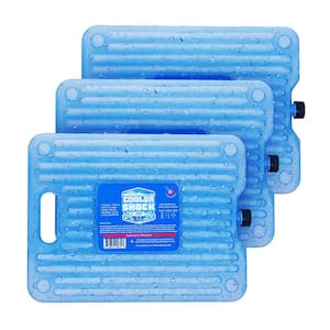 13 in. L x 10 in . W x 1.5 in. H Large Size Reusable Long Lasting Ice Pack for Cooler, Clear (3-Pack)