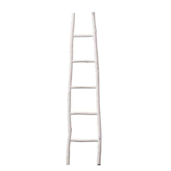 Storied Home White Decorative Wood Ladder