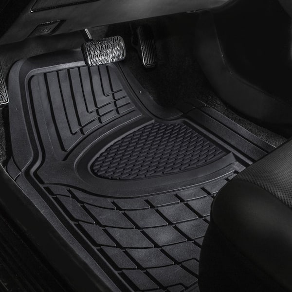 Huk Fishing Car and Truck Floor Mats, Premium Protection Against Water and  Dirt, Front Set of 2, Black