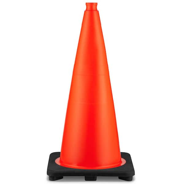 BOEN 36 in. Orange PVC Non Reflective Traffic Safety Cone