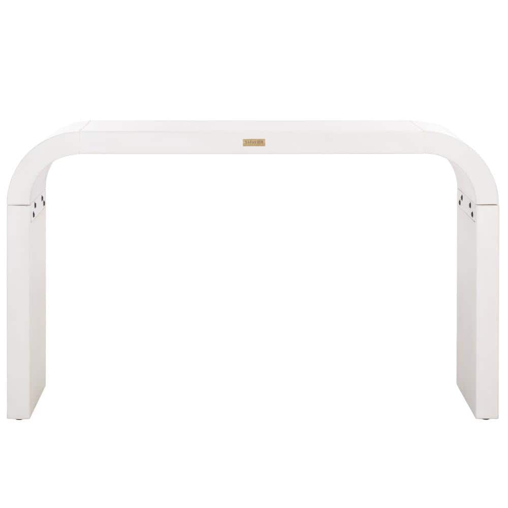 White Washed Minimalist Wood Console Table