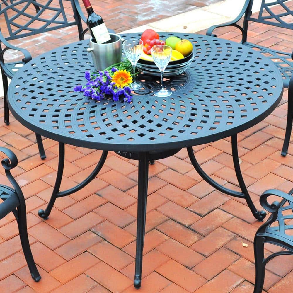 Sedona Charcoal Black Cast Aluminum Outdoor Armchair