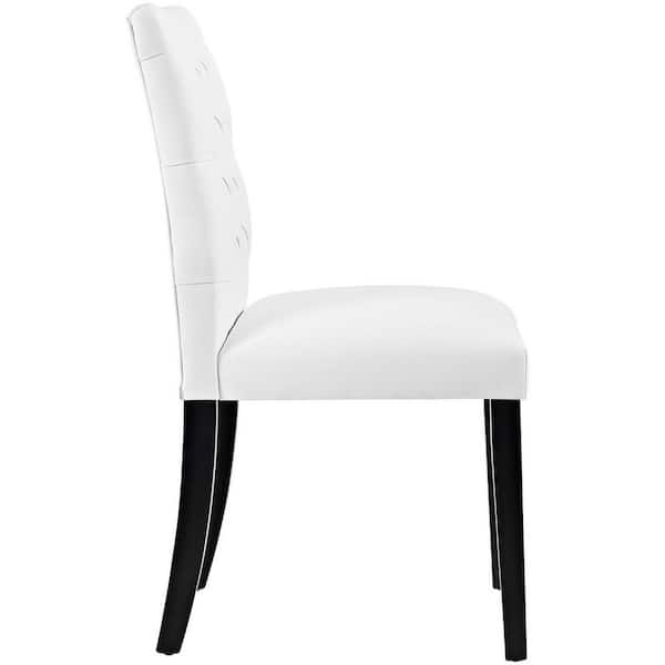 Duchess White Vinyl Dining Chair