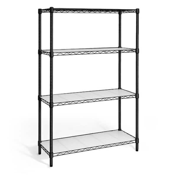 CAPHAUS Black 4-Tier Adjustable Height Welded Steel Garage Storage Shelving  Unit with Liner (36 in. W x 54 in. H x 14 in. D) RWW-CH36144L-BK - The Home  Depot