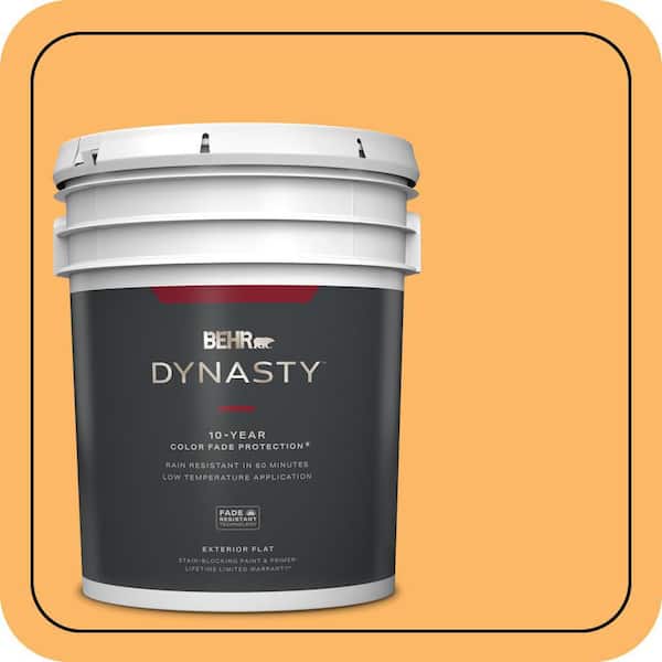 BEHR DYNASTY 5 gal. Home Decorators Collection #HDC-SM14-11 Yellow Polka Dot Flat Exterior Stain-Blocking Paint & Primer