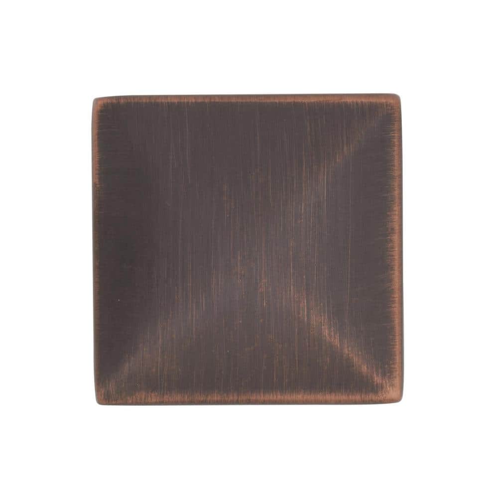 Oil Rubbed Bronze Square Cabinet Knob with Mounting Hardware