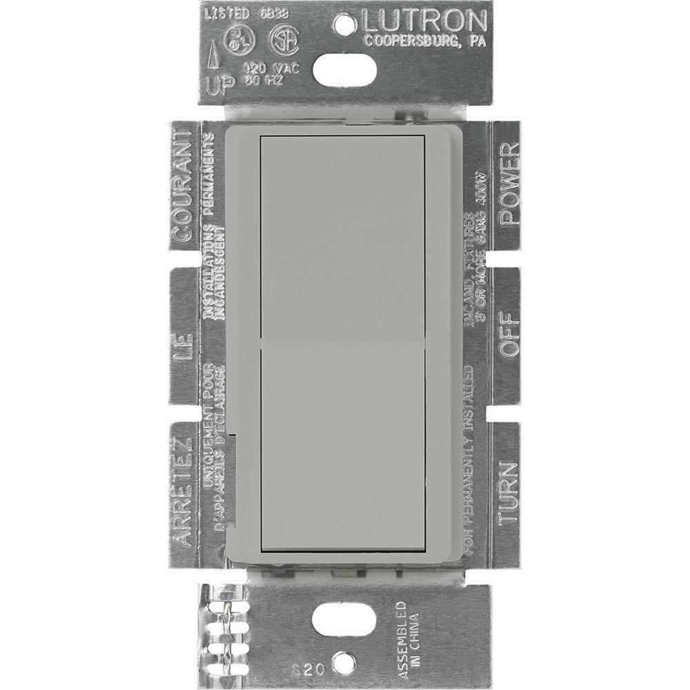 Lutron Claro On/Off Switch, 15 Amp/4 Way, Gray (CA-4PS-GR) CA-4PS-GR ...
