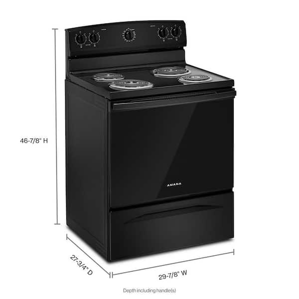 Amana 30 in. 4 Burner Element Freestanding Electric Range in Amana 30 in. 4 Burner Element Freestanding Electric Range in