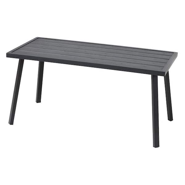 Unbranded Rectangle Metal Outdoor Coffee Side Table for Outside Patio
