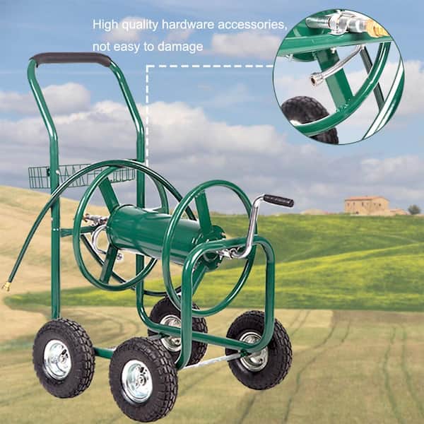 Afoxsos 300 ft. Garden Yard Water Hose Reel Cart Heavy-Duty