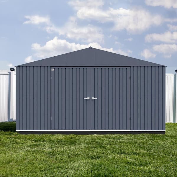 Arrow Elite Storage Shed 14 ft. W x 12 ft. D x 8 ft. H Metal Shed