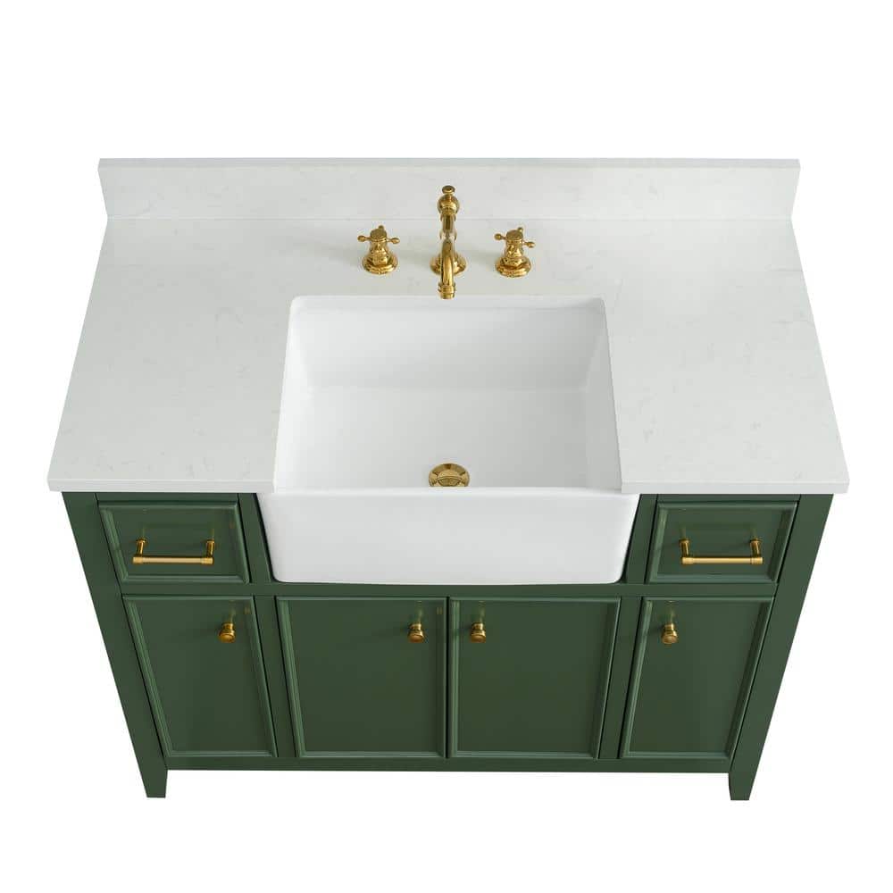 Evergreen 42'' Freestanding Single Bathroom Vanity with Ceramic Sink
