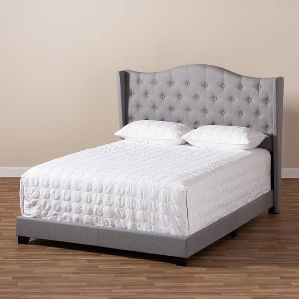 Baxton Studio Alesha Gray King Bed 149 8974 HD The Home Depot