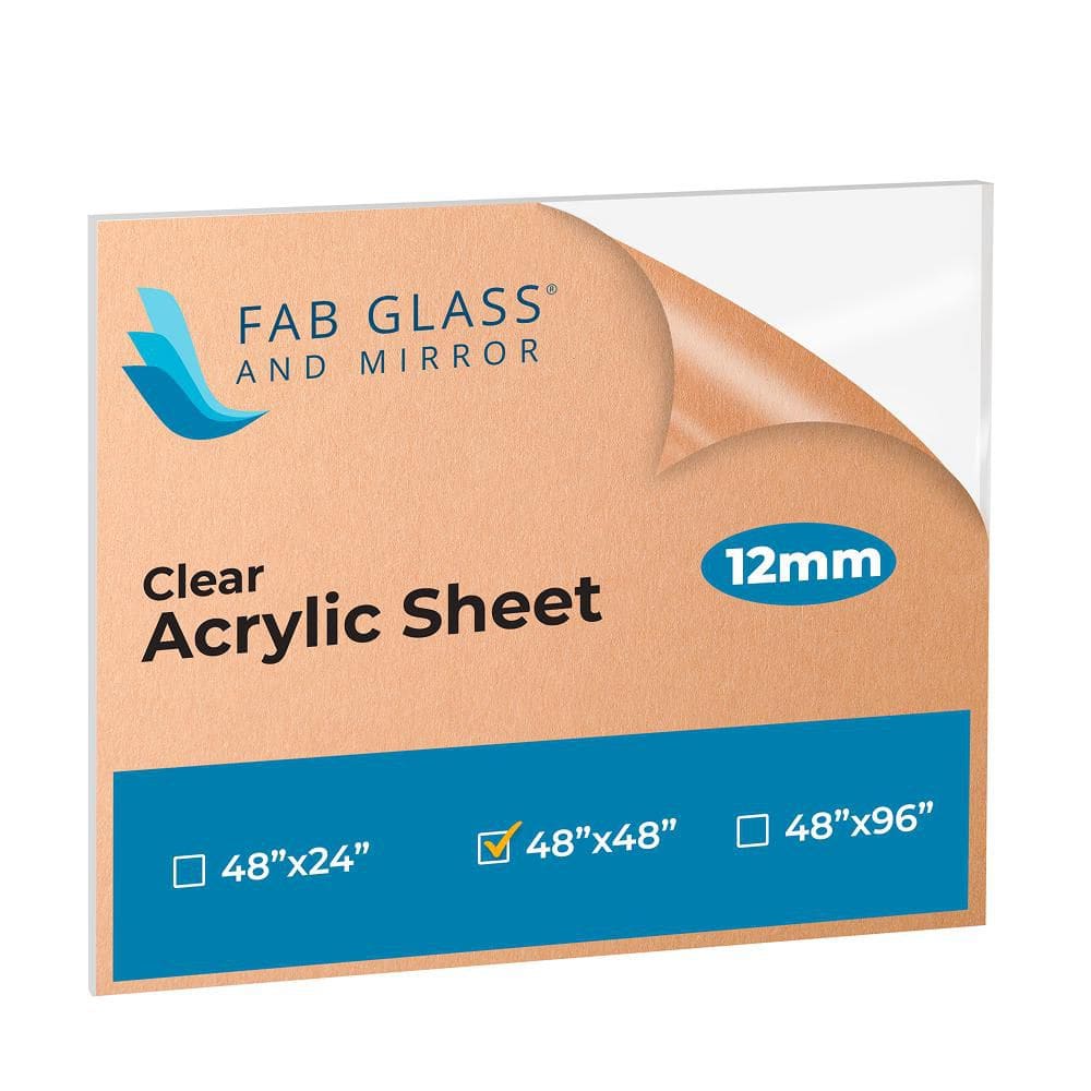 Fab Glass and Mirror Transparent Plexiglass Clear 4 ft. L x 4 ft