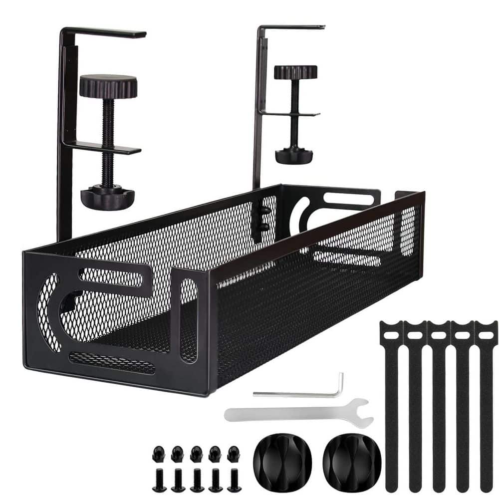 Yichuhaoxi Under Desk Cable Management Tray No Drill Wire Organizer ...