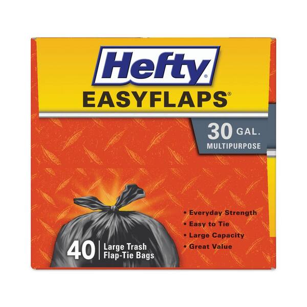 Easy Flaps Trash Bags, 30 gal, 0.85 mil, 30