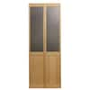 Pinecroft 36 In. X 80 In. Rain Glass Over Raised Panel 1/2-Lite Pine ...