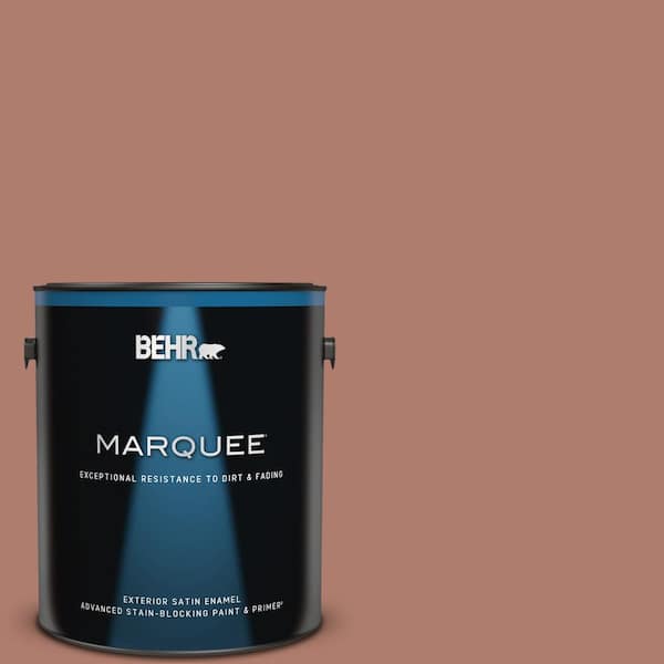 BEHR MARQUEE 1 gal. #PPU2-11 Mars Red Satin Enamel Exterior Paint & Primer