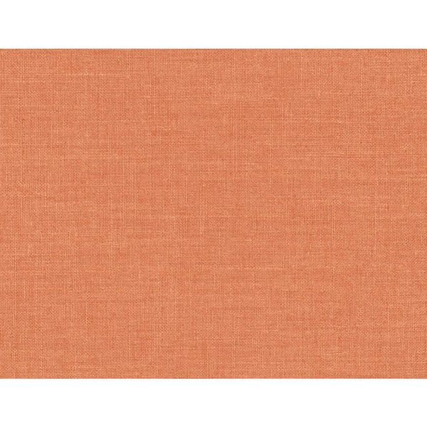 Seabrook Designs 60.75 sq. ft. Persimmon Hopsack Embossed Vinyl Unpasted Wallpaper Roll