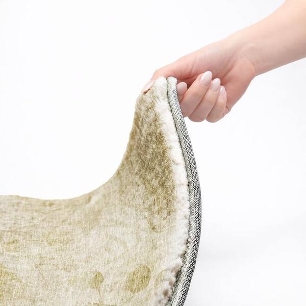 Dream Shag Premium Machine Washable Abstract ADS832 Beige 2 ft. x 7 ft. Runner Rug