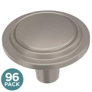 Top Ring 1-1/4 in. (32 mm) Satin Nickel Round Cabinet Knob (96-Pack)