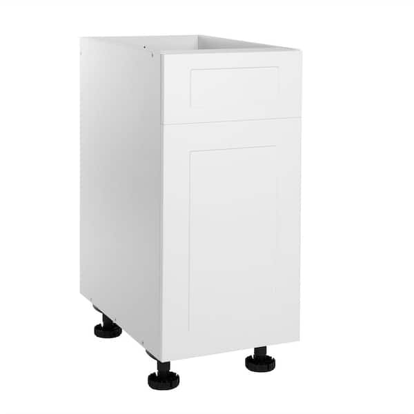 Cambridge Quick Assemble Modern Style, Shaker White 24 in. Base Kitchen Cabinet,1 Drawer (24 in. W x 24 in. D x 34.50 in. H)