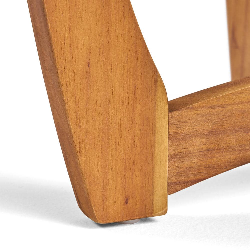 Teak Brown 3-Piece Acacia Wood Bistro Set