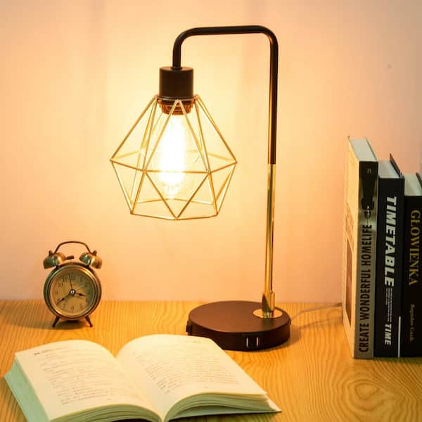 Black Desk Lamp Edison Table Lamp Black Shade Lamp Adjustable