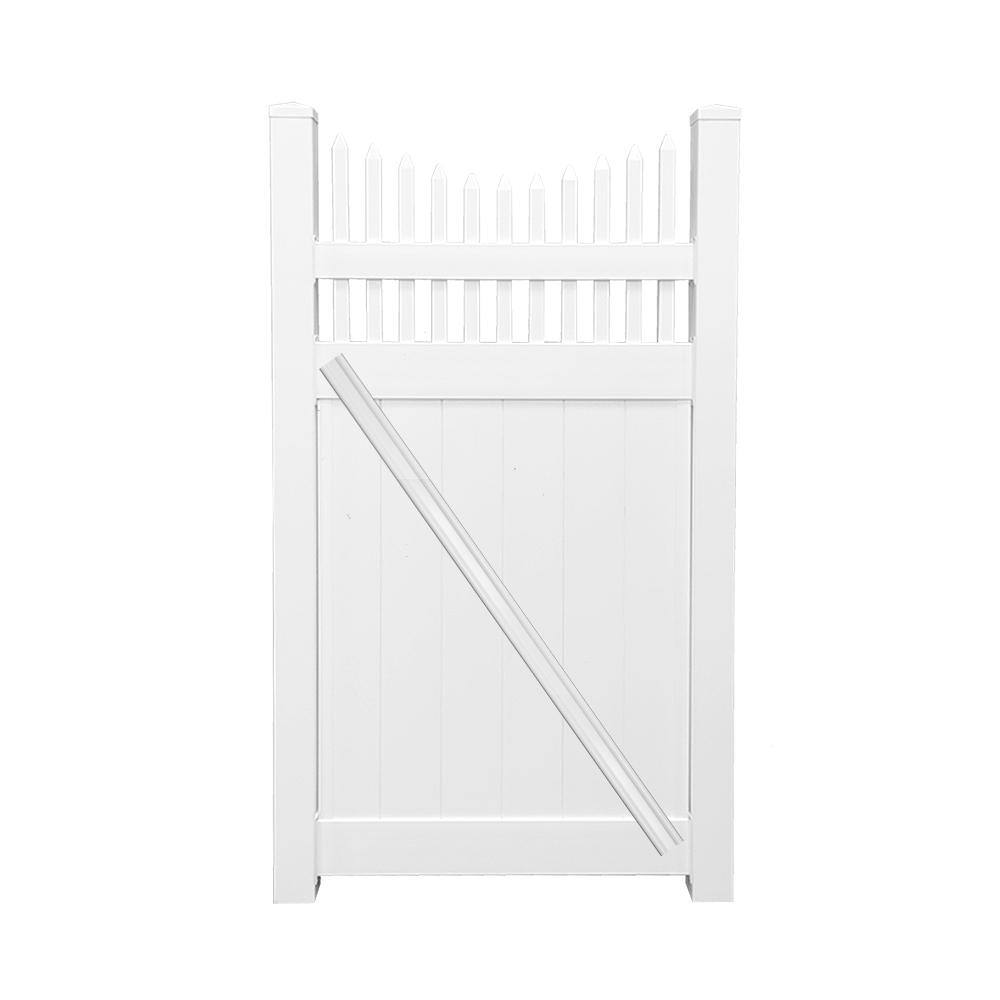 Halifax 3.7 ft. W x 5 ft. H White Vinyl Privacy Fence Gate Kit price history on PriceWatchPro