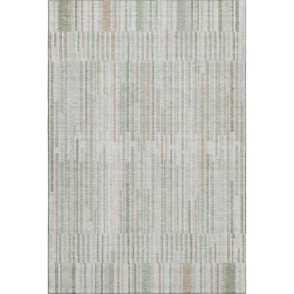 Mayfield Premium Machine Washable Abstract AMF2102 Sage 10 ft. x 14 ft. Area Rug