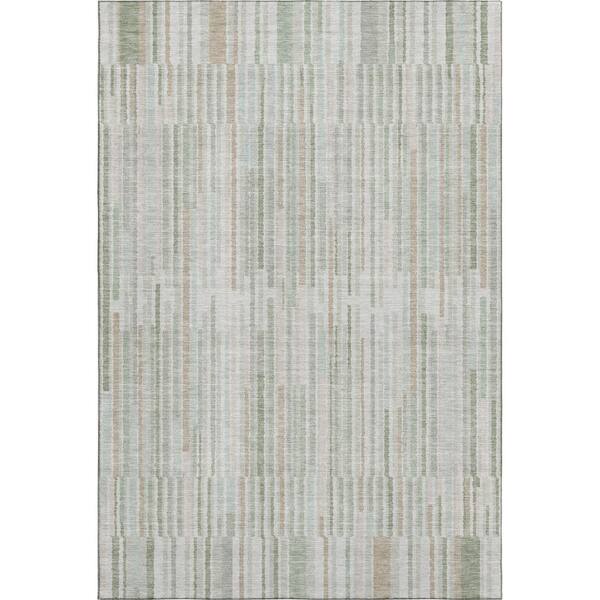 Mayfield Premium Machine Washable Abstract AMF2102 Sage 9 ft. x 12 ft. Area Rug