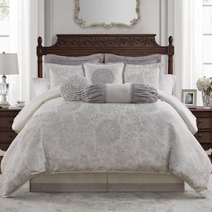 Five Queens Court Dominique 4 Piece Comforter Set, King - Lavender