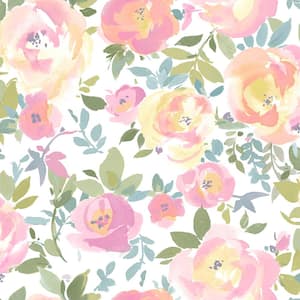 Pink Gracelyn Flower Peel and Stick Wallpaper Sample