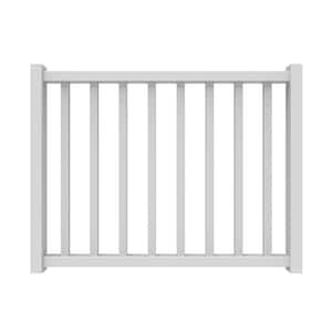 36 in. to 48 in. Traditional White PolyComposite Rail Gate Kit