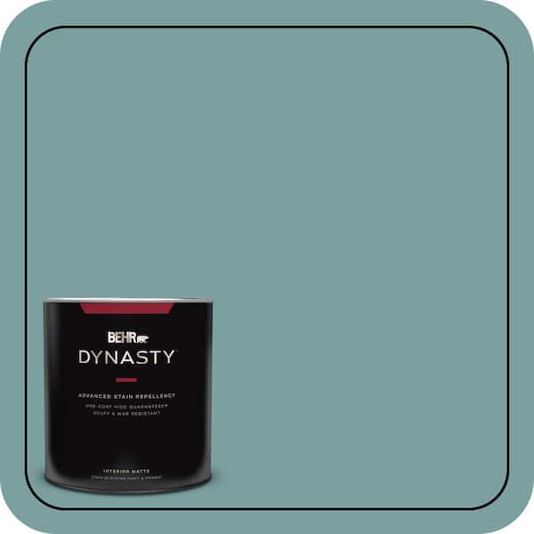 BEHR DYNASTY 1 qt. #S440-4 Tower Bridge One-Coat Hide Matte Interior Stain-Blocking Paint and Primer