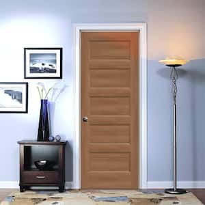30 in. x 80 in. Conmore Hazelnut Stain Smooth Hollow Core Molded Composite Interior Door Slab