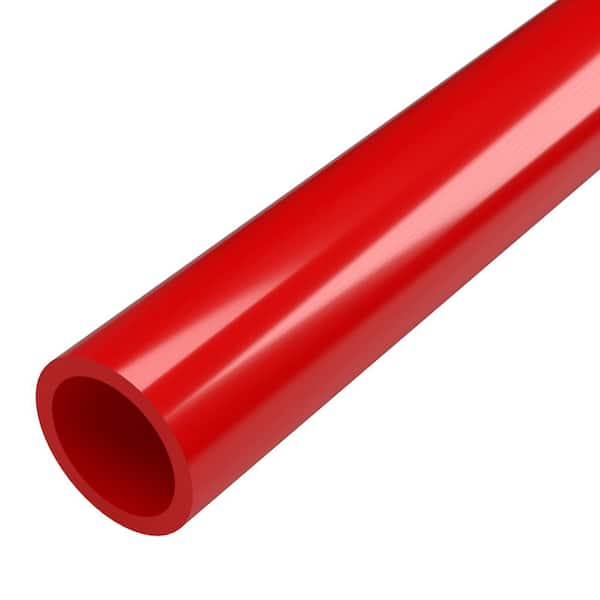 Formufit 1-1/4 in. x 5 ft. Furniture Grade Sch. 40 PVC Pipe in Red