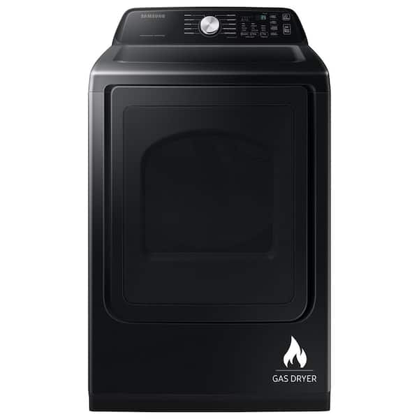 7.4 cu. ft. Vented front load Smart Gas Dryer with Sensor Dry in Brushed Black