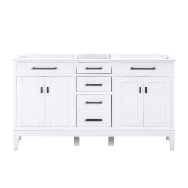 Madison 60 in. Bath Vanity Cabinet without Top in White