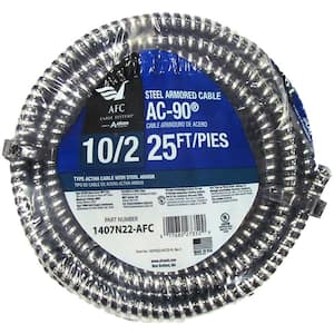 10/2 x 25 ft. BX/AC-90 Armored Electrical Cable